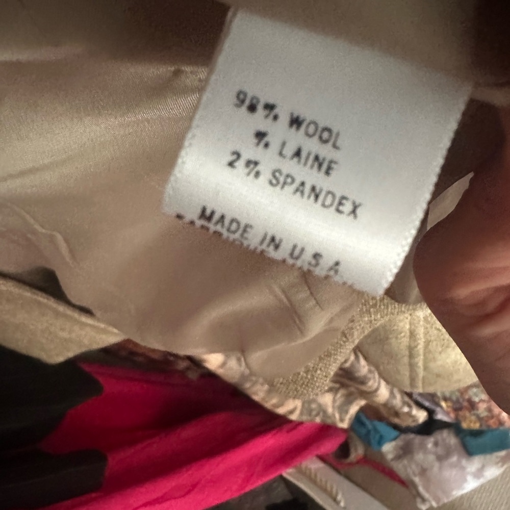 Theory Wool-Blend Taupe Tweed Blazer Jacket – Size 2 - Like New - Picture 4 of 5